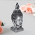 Lord Buddha Head Statue Showpiece- Antique Silver