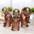 Polyresin Buddha Monk Showpieces Medium Set of 3