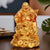 Laughing Buddha Sitting on Wealth Bag Golden