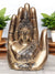 Buddha Palm Statue Handmade (Antique Gold)