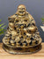 Antique Gold Laughing Buddha Sitting on Money