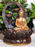Lord Buddha Tabletop Waterfall Fountain - Golden Brown