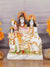 Marble Lord Shiv Family with Parvati and Ganesh - White