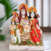 Marble Lord Shiv Family with Parvati and Ganesh Standard Size