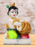 Marble Lord Krishna Ji (Bal Gopal Makhanchor) Idol - Green