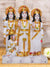 Marble Lord Ram Darbar Statue, Sita and Hanuman Idol (White)