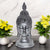 Decorative Lord Buddha Head Statue - Antique Silver