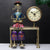Metallic Hand Crafted Antique Decorative table clock with Beautiful Lady