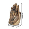 Vivars Home Buddha Palm Statue Handmade (Antique Gold)