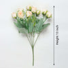 Vivars Home Artificial Rose Flowers Bunch (Without Vase Pot) (13 inch)