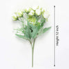 Vivars Home Artificial White Rose Flowers Bunch (Without Vase Pot) (12 inch)
