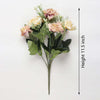 Vivars Home Artificial Rose Flowers Bunch Antique Pink (Without Vase Pot) (11.5 inch)