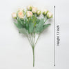 Artificial Rose Flowers Bunch (Without Vase Pot) (13 inch)