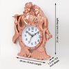 Radha Krishna Designer Wall Clock - Copper Color