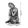 Vivars Home Decorative Buddha Statue Showpiece (Silver)