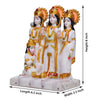 Vivars Home Marble Lord Ram Darbar Statue, Sita and Hanuman Idol (White)