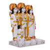 Vivars Home Marble Lord Ram Darbar Statue, Sita and Hanuman Idol (White)