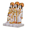 Vivars Home Marble Lord Ram Darbar Statue, Sita and Hanuman Idol (White)