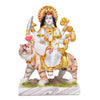 Vivars Home Marble Finish Polystone Goddess Maa Durga Sherawali Mata - White