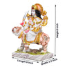 Vivars Home Marble Finish Polystone Goddess Maa Durga Sherawali Mata - White