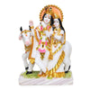 Vivars Home Marble Radha Krishna with Cow Idol Statue Showpiece