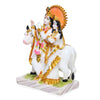 Vivars Home Marble Radha Krishna with Cow Idol Statue Showpiece