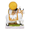 Vivars Home Marble Radha Krishna with Cow Idol Statue Showpiece