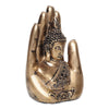 Vivars Home Palm Buddha Statue (Gold Color)