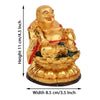 Vivars Home Cheerful Laughing Buddha Sitting on Wealth