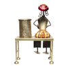 Vivars Home Metallic Hand Crafted Antique Decorative Pen Holder with Beautiful Lady