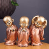 Vivars Home Polyresin Buddha Monk Showpieces Medium Set of 3
