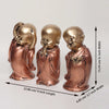Vivars Home Polyresin Buddha Monk Showpieces Medium Set of 3