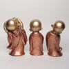 Vivars Home Polyresin Buddha Monk Showpieces Medium Set of 3