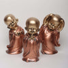 Vivars Home Polyresin Buddha Monk Showpieces Medium Set of 3