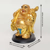 Vivars Home Cheerful Laughing Buddha Along with Money Bag -Small