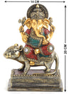 Lord Ganesha on Mouse Figurine