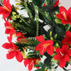 Vivars Home Artificial Red Lily Flowers Bunch (Pot Not Included)