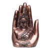 Buddha Palm Statue Handmade (Antique Copper)