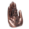 Buddha Palm Statue Handmade (Antique Copper)