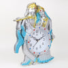 Radha Krishna Designer Wall Clock - Sky Blue