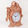 Radha Krishna Designer Wall Clock - Copper Color