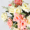 Artificial Rose Flowers Bunch (Without Vase Pot) (13 inch)