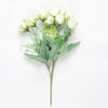 Vivars Home Artificial White Rose Flowers Bunch (Without Vase Pot) (12 inch)