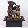 Vivars Home Lord Buddha Water Fountain with LED Light -Antique Gold
