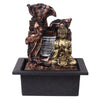 Vivars Home Lord Buddha Water Fountain with LED Light -Antique Gold