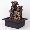 Vivars Home Lord Buddha Water Fountain with LED Light -Antique Gold