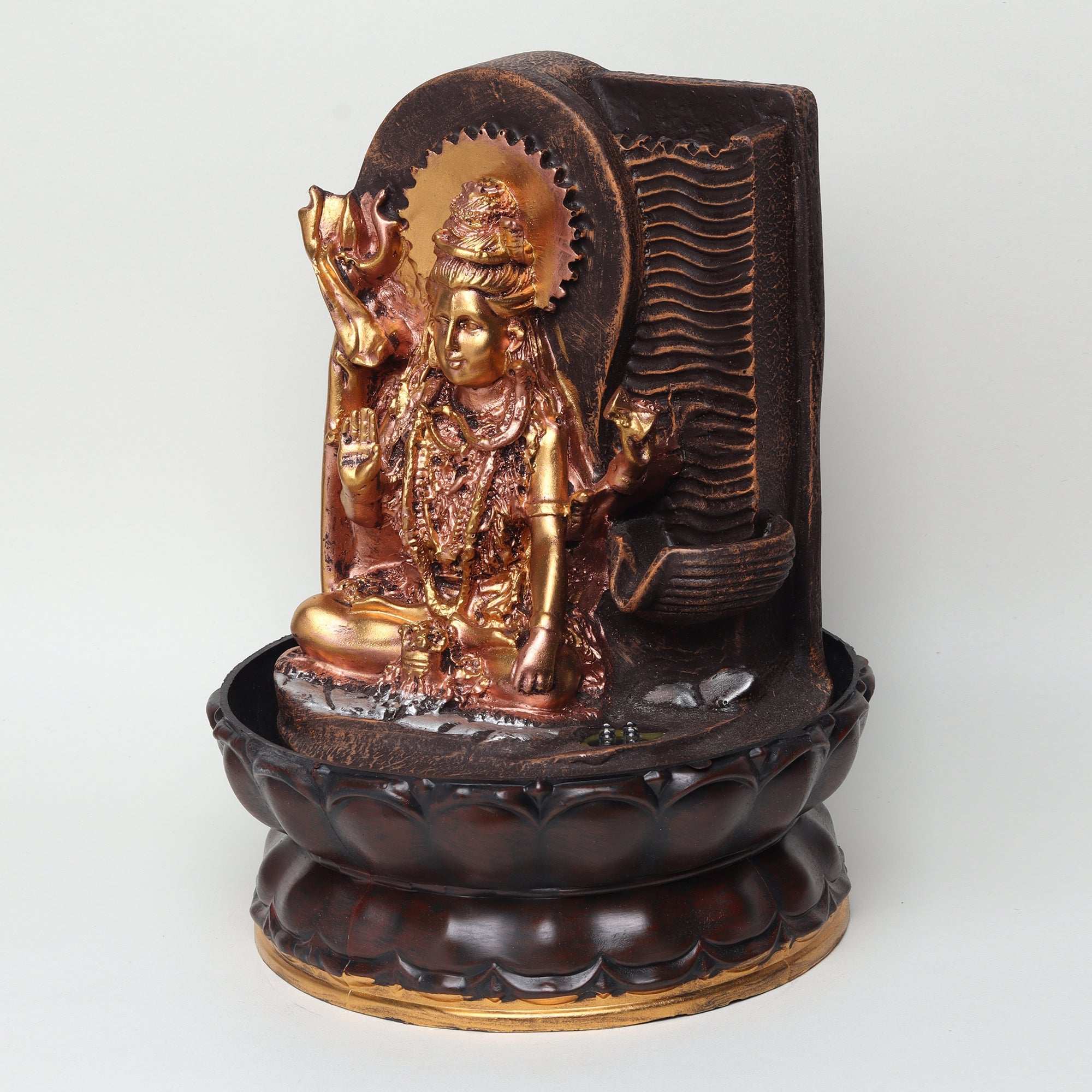 置物 Water Fountain Shiva Ji Statue Lord Shiva Ji Water Fountain with Led Light WATER FOUNTAIN WITH
