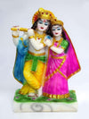 Vivars Home Marble Dust Radha Krishna Statue