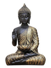 Vivars Home Buddha in Meditation Statue (Black-Gold)