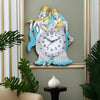 Radha Krishna Designer Wall Clock - Sky Blue